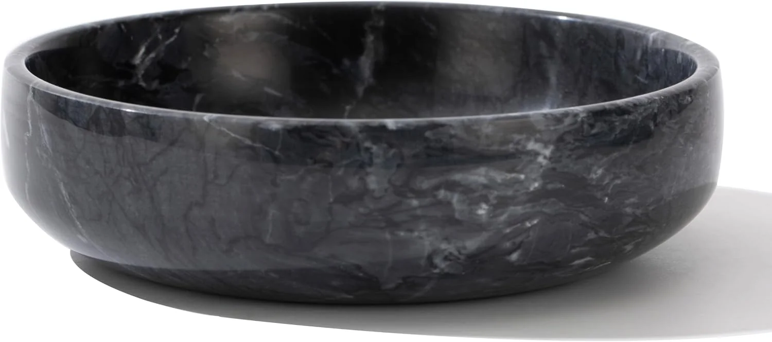 CM CHIC MONDAY Black marble decorative bowl — original seller photograph