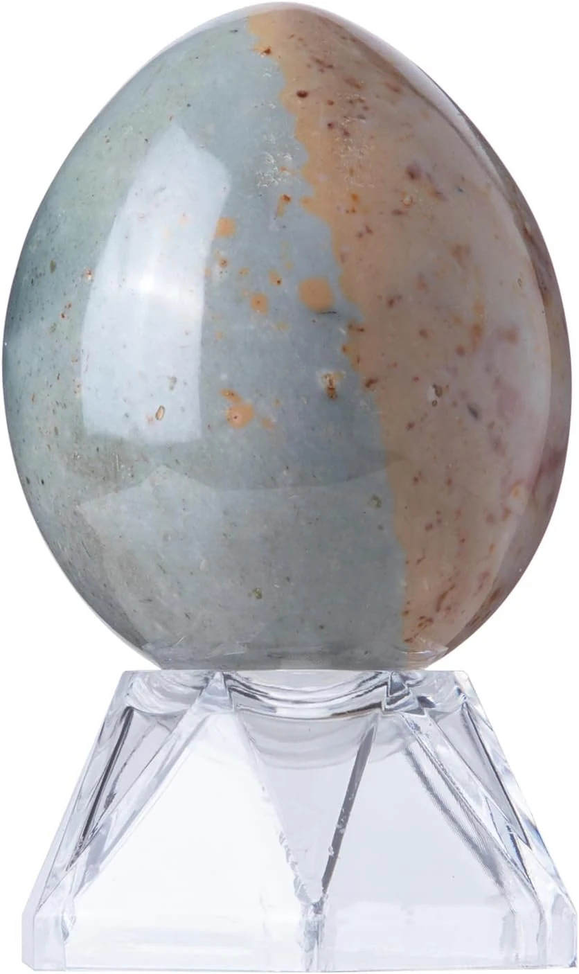 Sportmusies Sportmusies Natural Ocean Jasper Stone Egg Figurine, 1.88-2.55 inches — original seller photograph