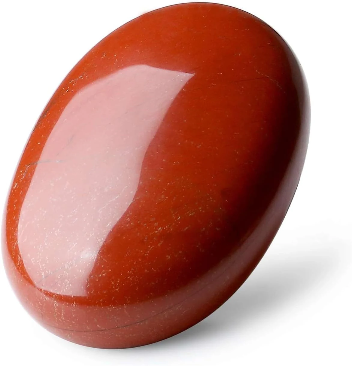 LAIDANLA LAIDANLA Red Jasper 2.4" Large Palm Stone Healing Crystals Natural Gemstones Calming Effects Energy Balancing Reiki Polished Worry Stone Cleansing Protection Anxiety Stress Relief Therapy 1PC — original seller photograph