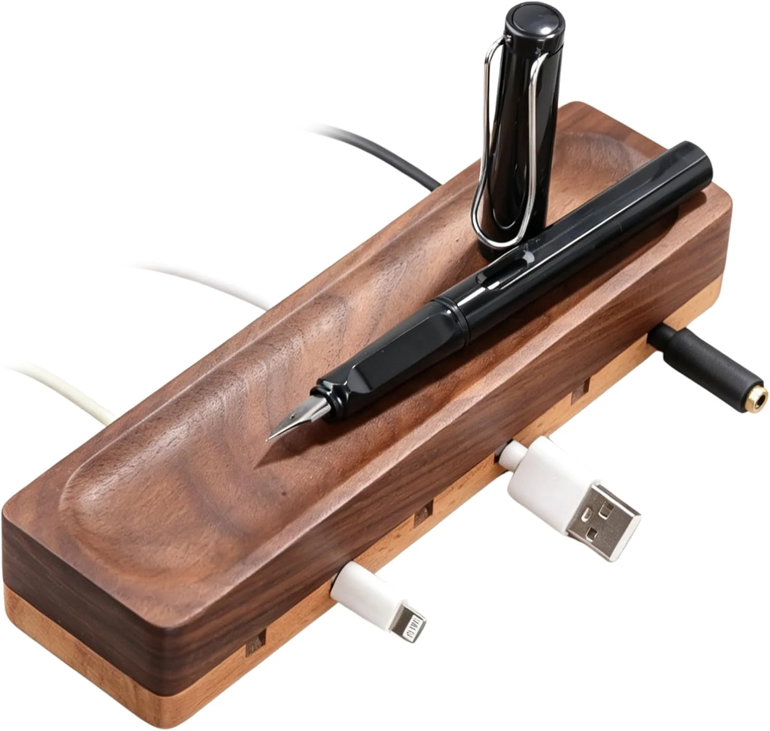 SEEDWAVE SEEDWAVE walnut cable organizer — original seller photograph