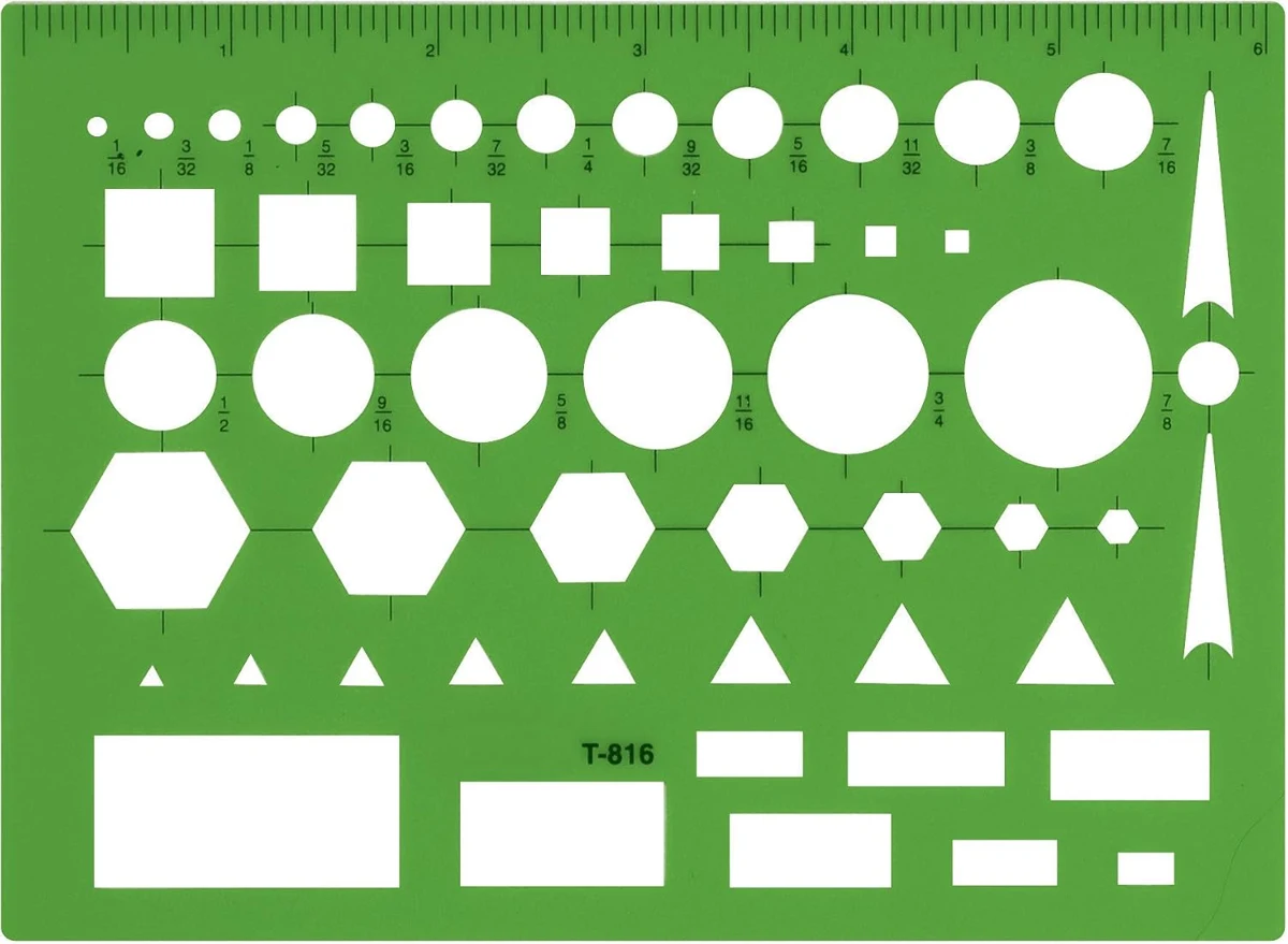 Westcott Westcott T-816 shape template — original seller photograph