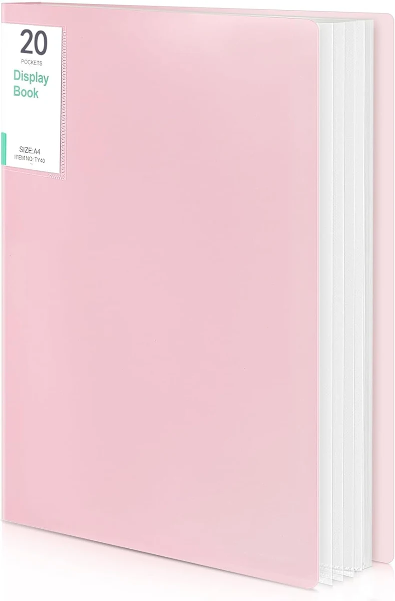 Phyxin Phyxin pink 20-pocket display book — original seller photograph