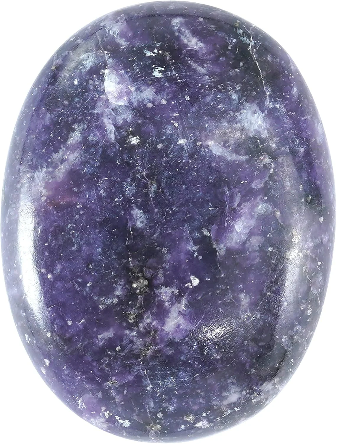 Crocon Crocon 2-2.5" lepidolite Large Palm Stone Healing Crystal Natural Gemstone — original seller photograph