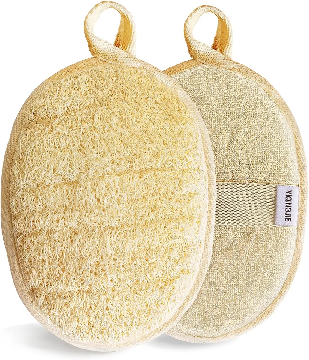 YIQINGJIE YIQINGJIE Natural Loofah Pair — original seller photograph
