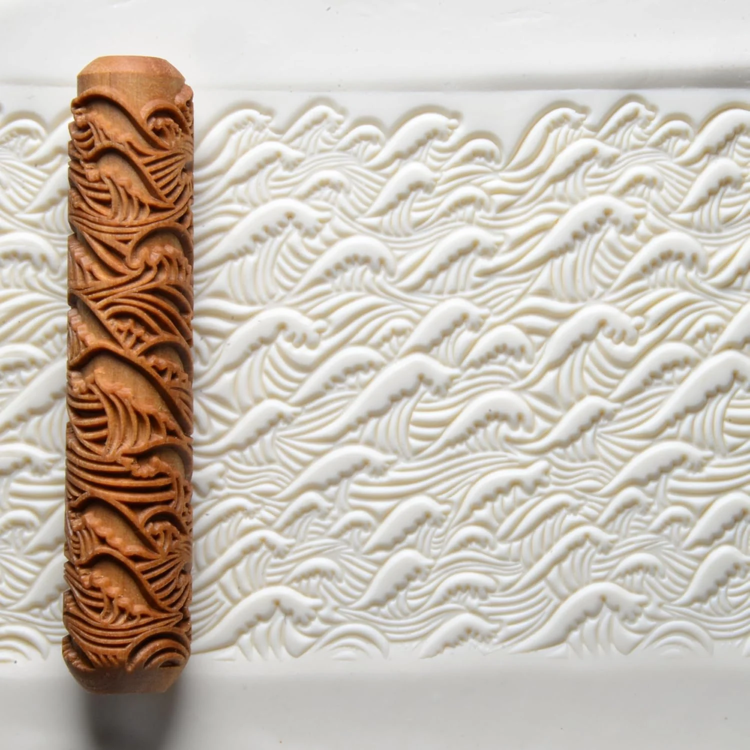 MKM Pottery Tools MKM Waves Texture Roller — original seller photograph