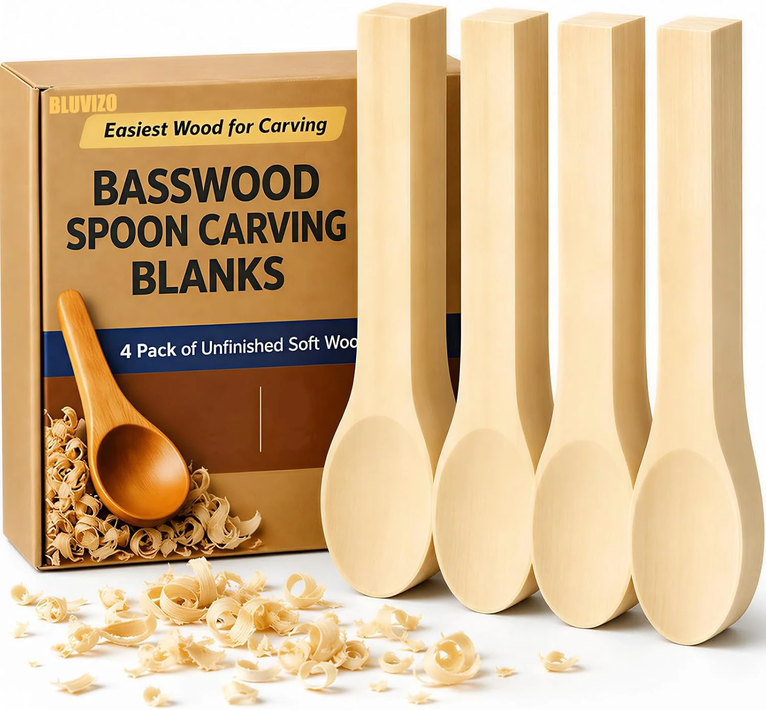 Bluvizo Bluvizo Basswood Spoon Blanks — original seller photograph