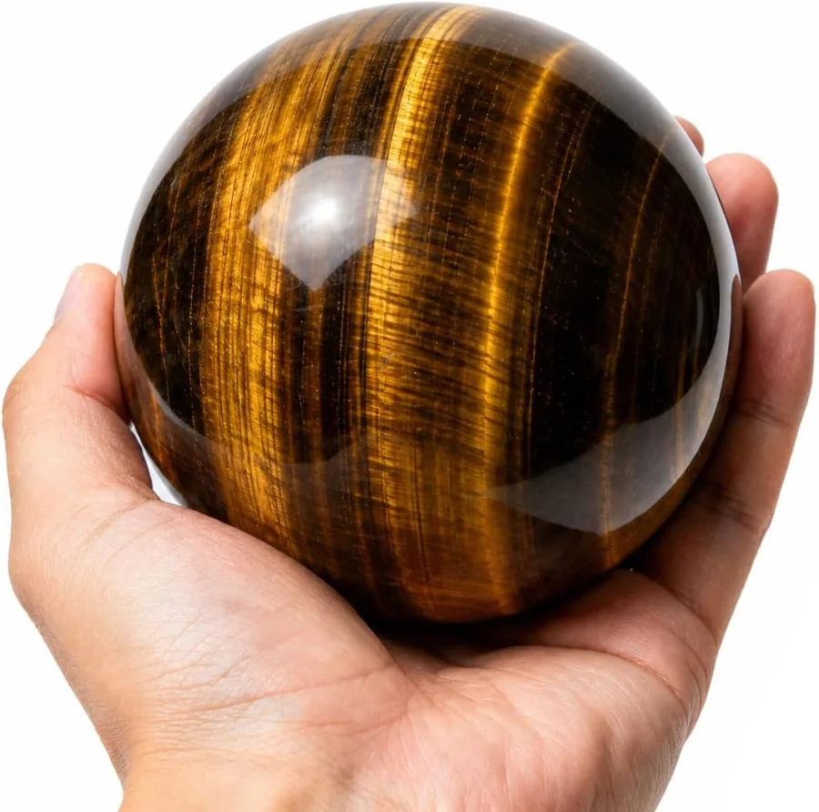 AierCrystal Tiger eye sphere with stand seller product photograph